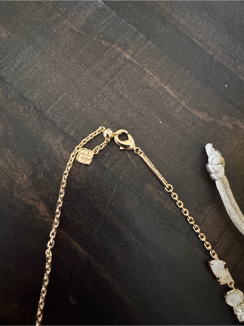 Kendra Scott Iridescent White Opal Necklace with Gold-Tone Chain - Picture 4 of 4